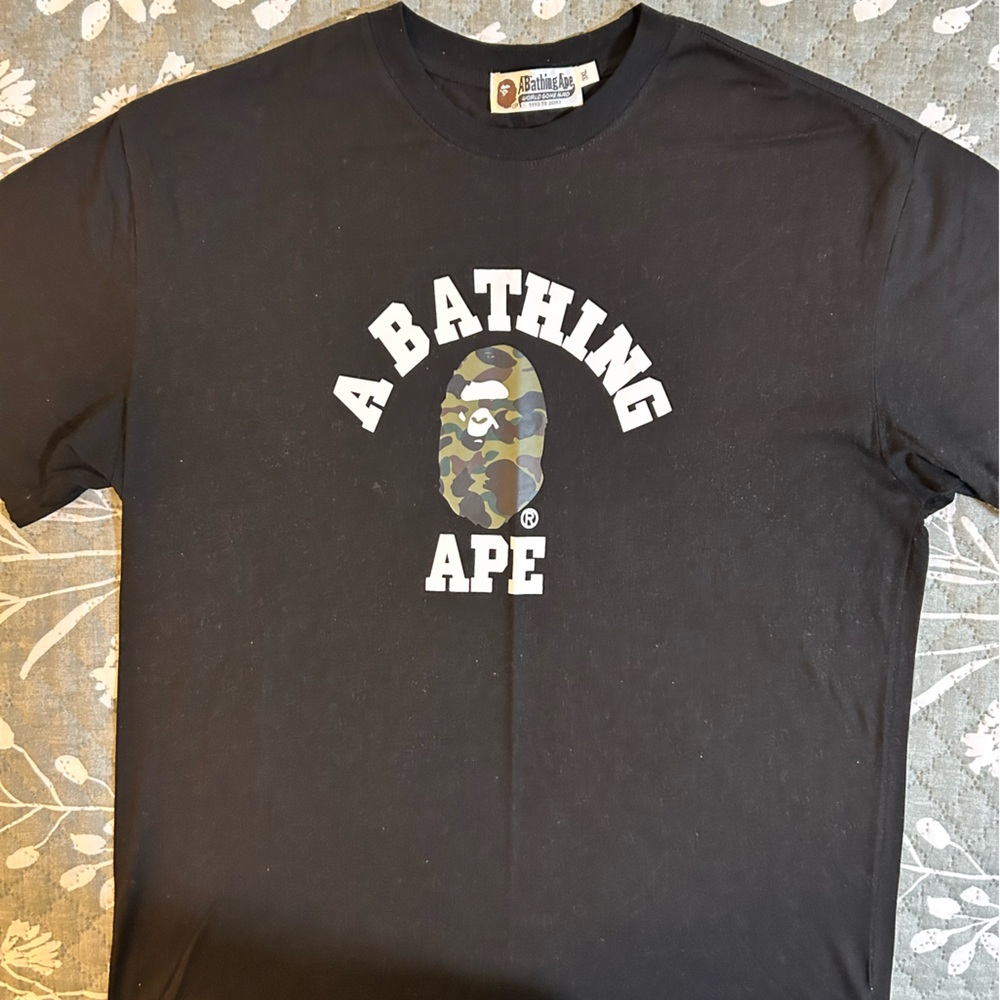 Bape Black Camo Logo Tee EUC!!! GREAT DEAL!!!